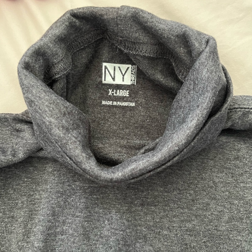 NY Threads Gray Turtleneck Sweater
